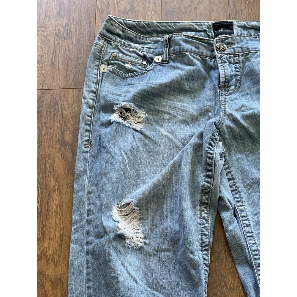 Z Cavaricci Y2K Boyfriend PLUS size 16 Distressed Straight Leg Jeans - Picture 5 of 15